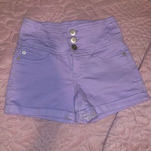 Lavender Jean Shorts